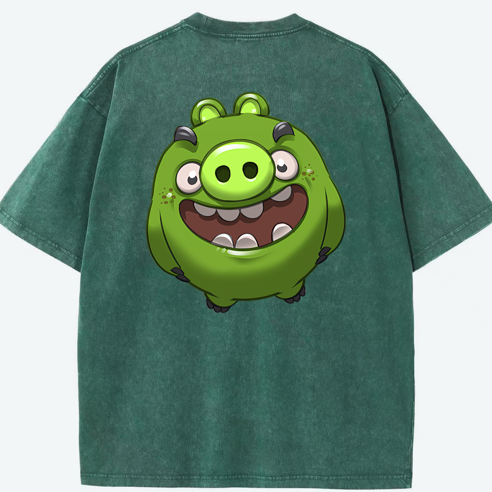 （画像用） Angry Birds アングリーバード 綿100% ヴィンテージ風 半袖Tシャツ（背面プリント）